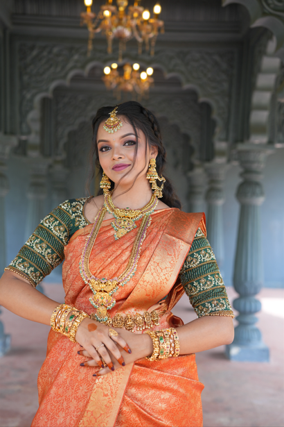 Vamika Long Detachable Bridal Jadau Haaram Set