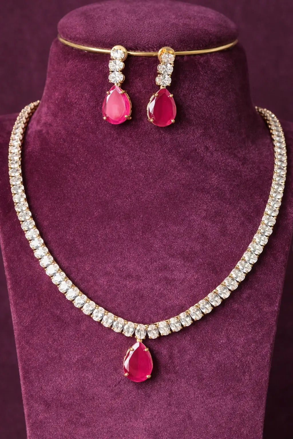 Aanya Ruby Dew Drop AD Set