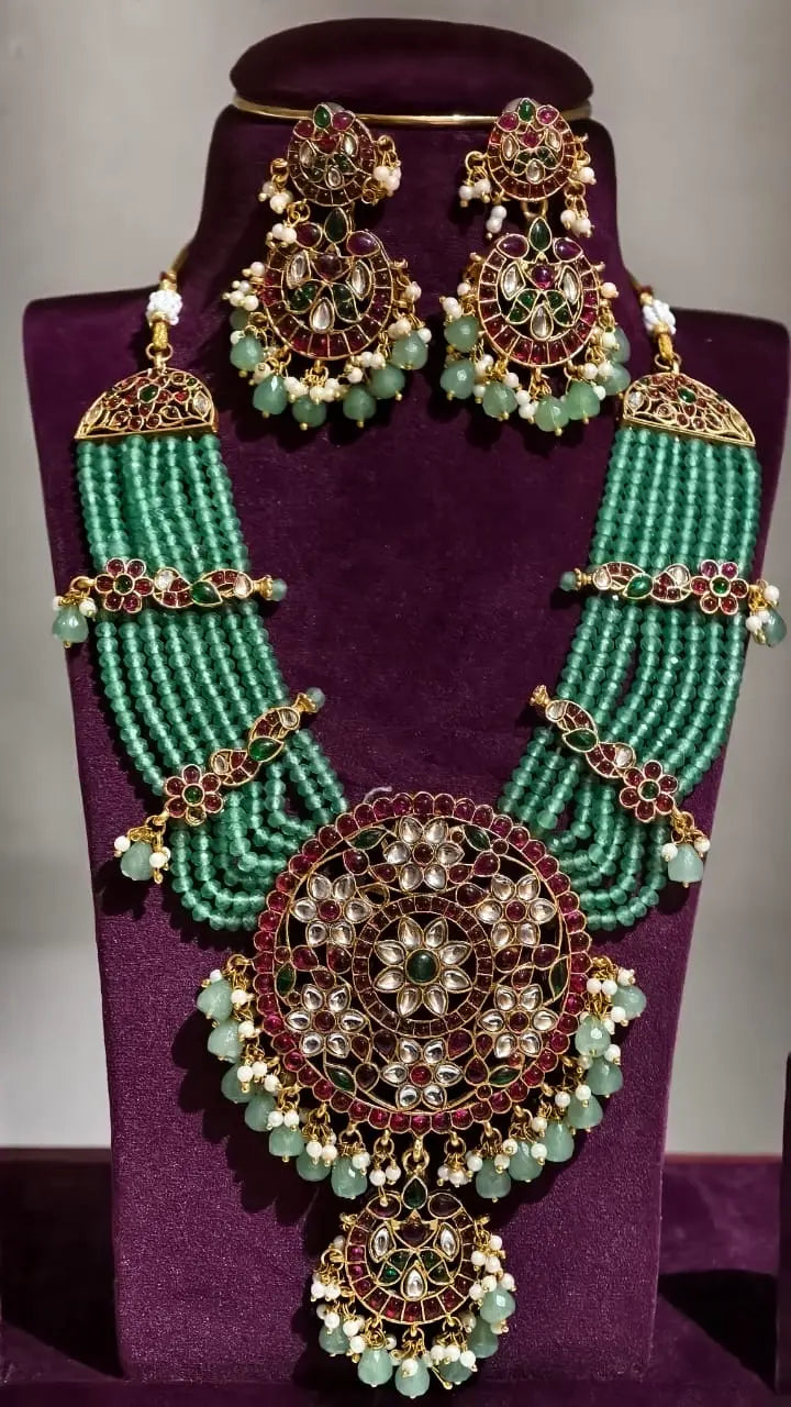 South Indian Style Green kemp short haaram