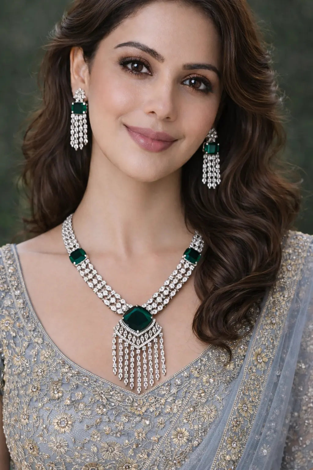 Shahi Sitara Bridal AD Necklace set