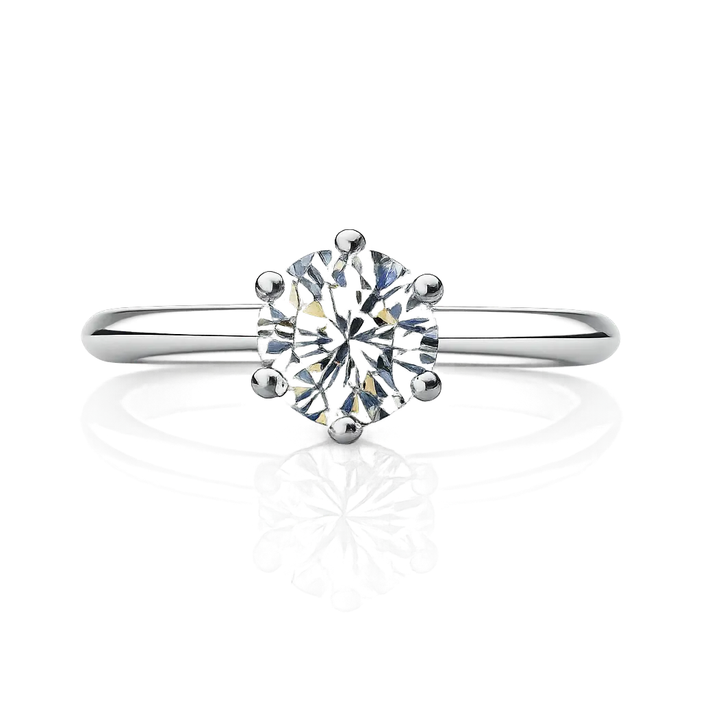 Silver Plated Crystal Studded Anti Tarnish Solitaire Adjustable Finger Ring