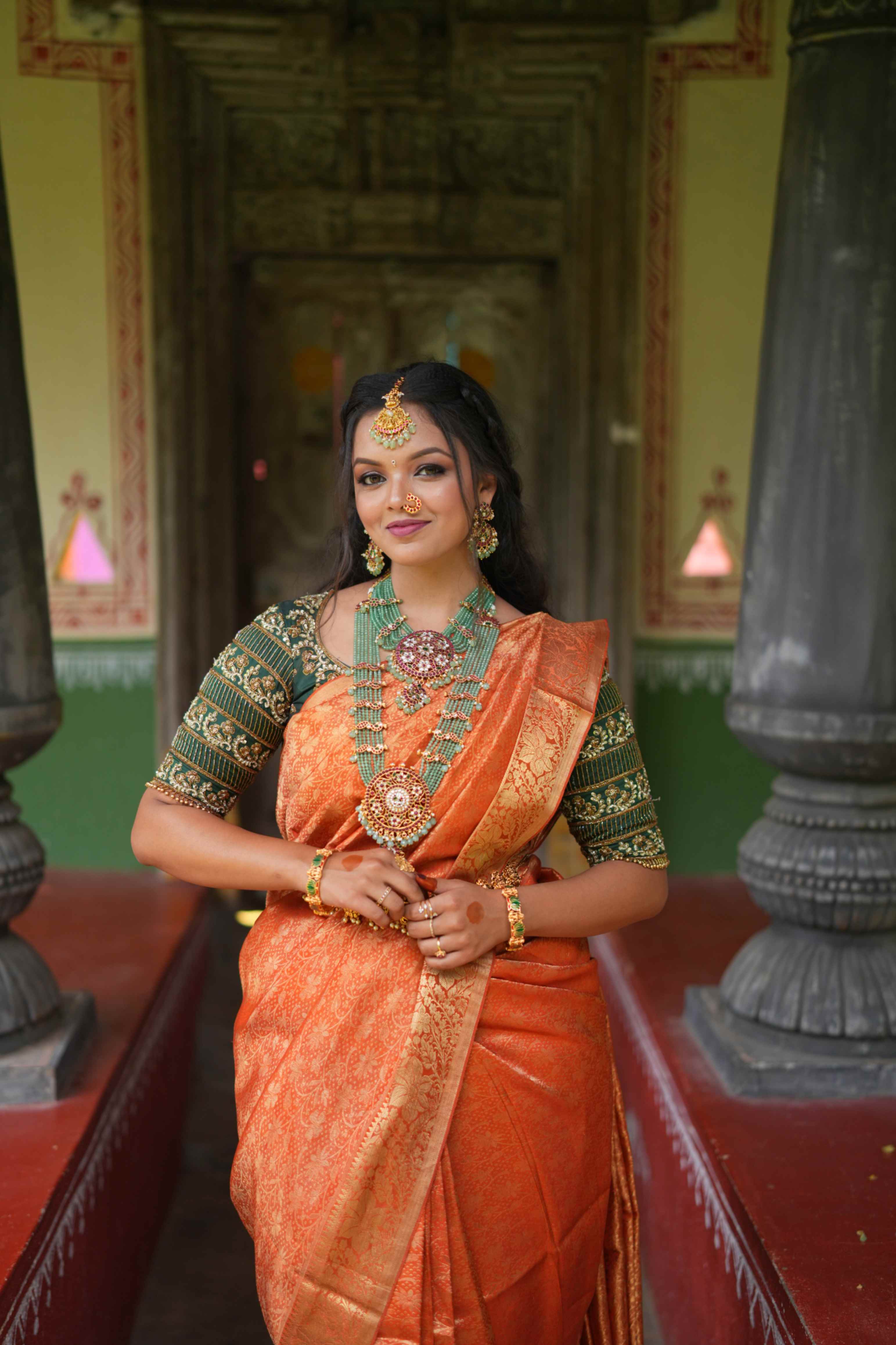 South Indian Style Green kemp short haaram