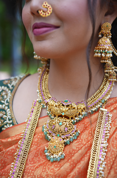 Vamika Short Bridal Jadau Necklace