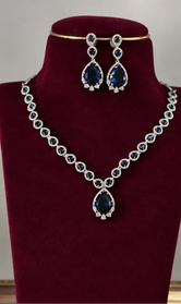 Bluebell Elegant Sapphire Blue Teardrop Design