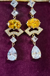 Aurora Citrine Austrian Crystals  Earrings