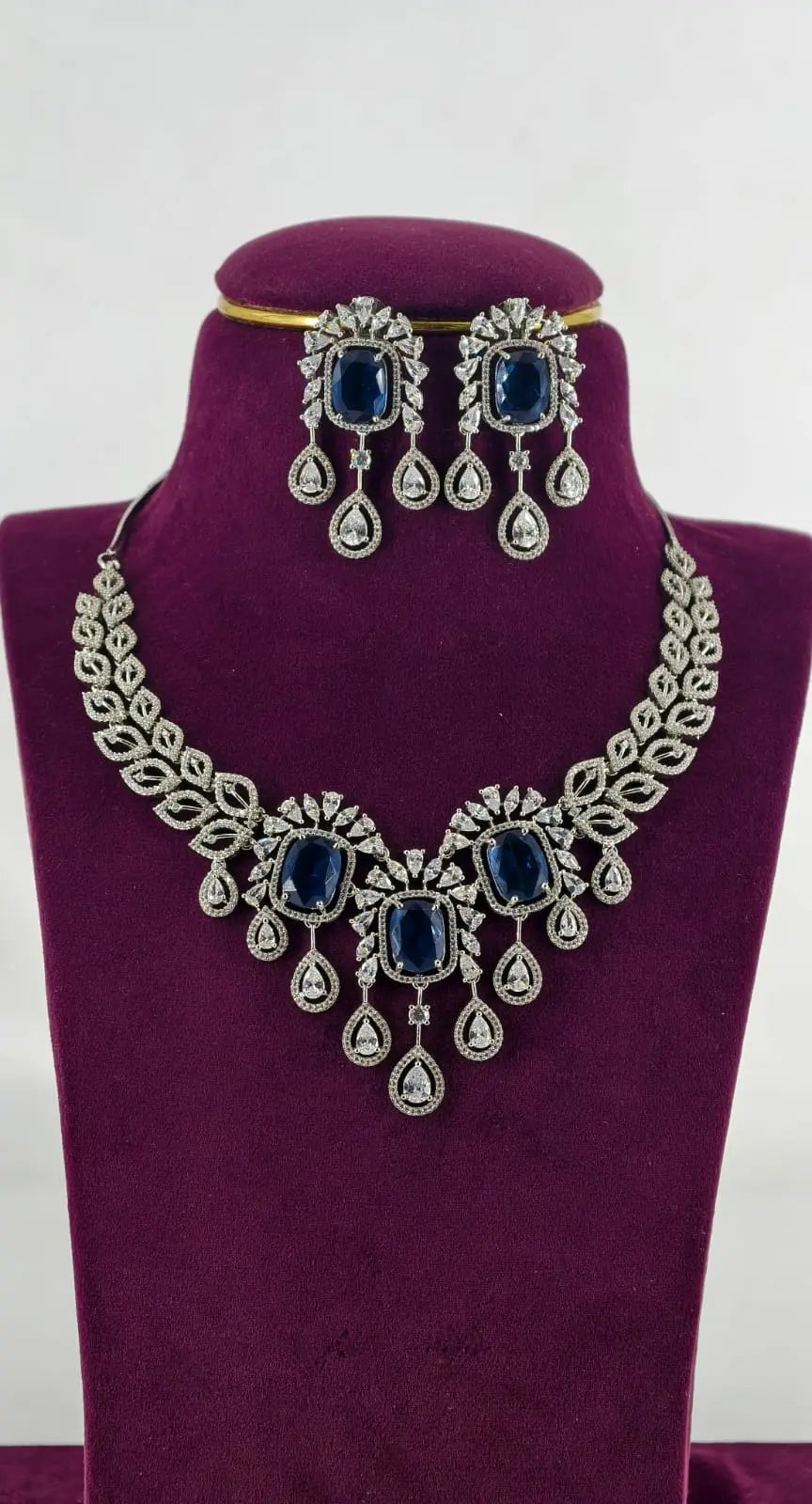 Inaya Blue Royale Bridal AD Set
